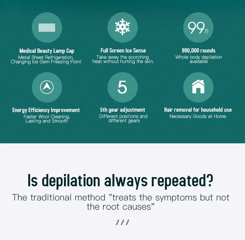 Wholesale Mini Permanent Home Painless Armpit Facial Skin Body Epilator Ice Freezing Depilation Machine Home IPL Laser Hair Removal Instrument