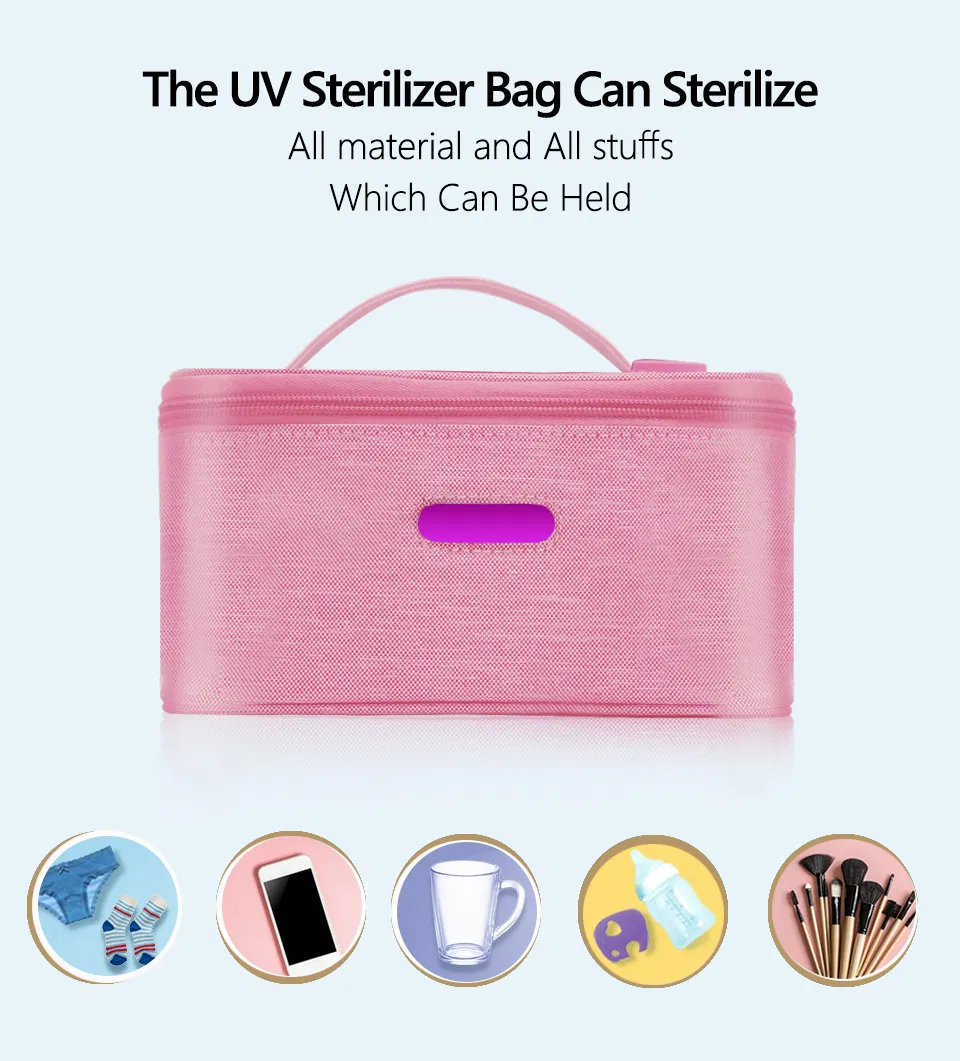Wholesale Ultraviolet Light Sanitizing Bag USB Powered LED Cleaner Bag Kills Germs Virus
